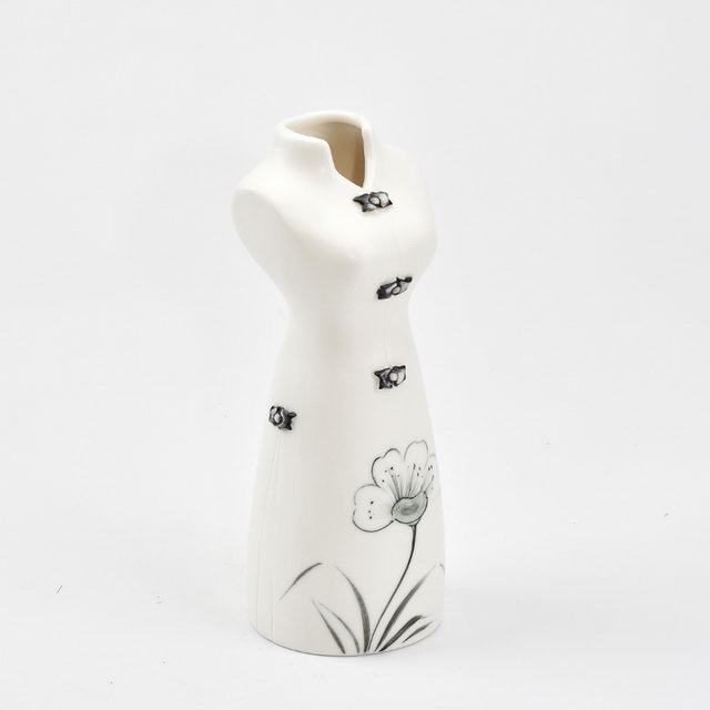 À la mode Pure peinture à la main femme chinoise caractéristique décor à la maison décoration fleur porcelaine moderne en céramique vase de mariage