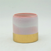 Bougie en céramique design moucheté rose et or plaqué rose