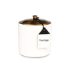 Tasse à bougie en céramique imprimée à pois dorés