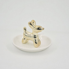 Or chien Style décor à la maison cadeau bibelot plateau présentoir de bijoux cadeau de mariage porte-bague en céramique