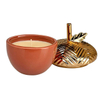 Tasse à bougie en céramique imprimée à pois dorés