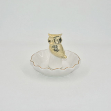 Décor à la maison hibou forme décoration de mariage cadeau plateau de bijoux plateau de bibelot en céramique porte-bague de mariage