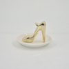 Style de chaussure d'or décor à la maison cadeau plateau d'affichage de bijoux cadeau de mariage porte-bague en céramique plateau de bibelot personnalisé