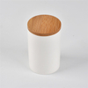 Pot de rangement en céramique Pot à thé Pot à thé Pot en porcelaine et couvercle en bambou avec couvercle en bambou (hermétique) (Blanc mat, pack 2)