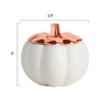 Plaqué or rose or nouveau produit couvercle de citrouille en céramique pot de bougie de citrouille en céramique