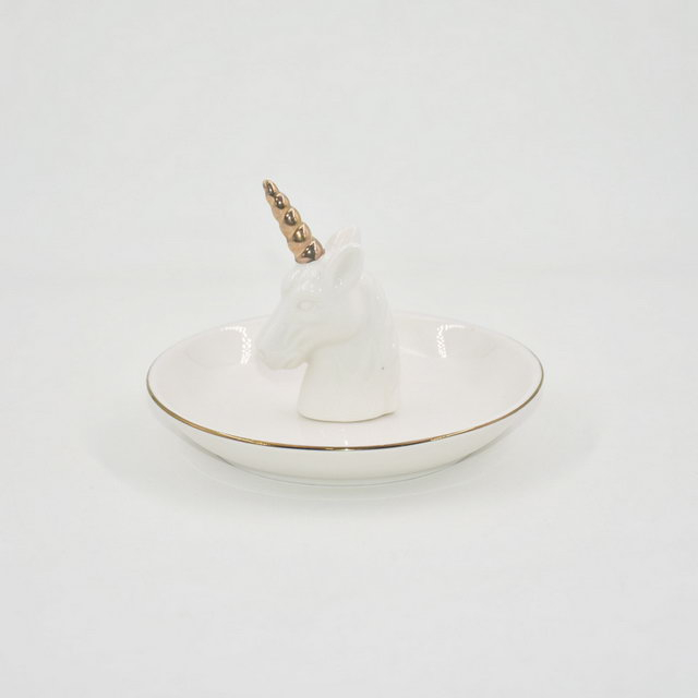 Style personnalisé décor à la maison cadeau bibelot plateau présentoir de bijoux cadeau de mariage porte-bague en céramique