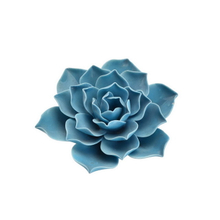 Bleu Rose fleur couleur décor à la maison décoration de mariage porcelaine fleur Figurine Statue fleur en céramique
