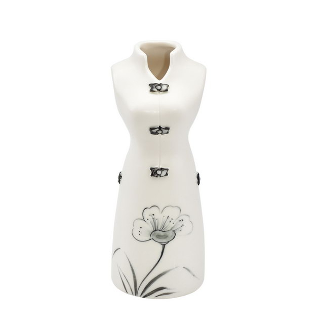 À la mode Pure peinture à la main femme chinoise caractéristique décor à la maison décoration fleur porcelaine moderne en céramique vase de mariage