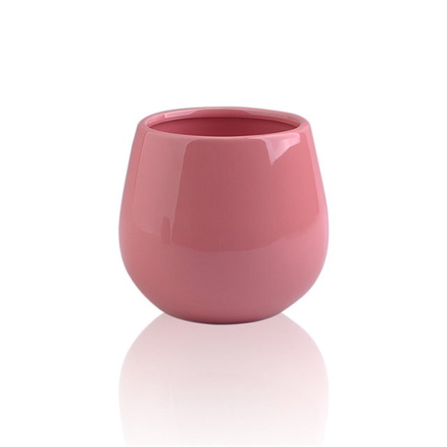 Tasse à bougie en céramique rose