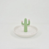 Cactus vert forme décor à la maison cadeau bibelot plateau en céramique porte-bague de mariage plateau d'affichage de bijoux