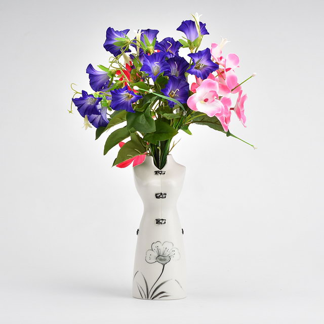 À la mode Pure peinture à la main femme chinoise caractéristique décor à la maison décoration fleur porcelaine moderne en céramique vase de mariage