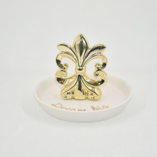 Design populaire décor à la maison cadeau plateau d'affichage de bijoux cadeau de mariage porte-bague en céramique plateau de bibelot personnalisé