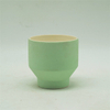 Tasses à bougie en céramique vert clair