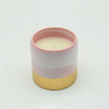 Bougie en céramique design moucheté rose et or plaqué rose