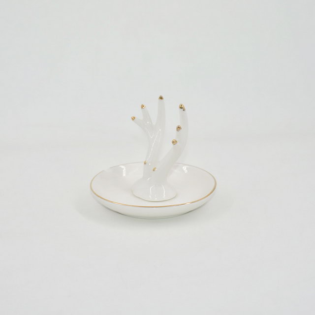 Fourniture de mariage décor à la maison cadeau plateau d'affichage de bijoux cadeau de mariage porte-bague en céramique plateau de bibelot personnalisé