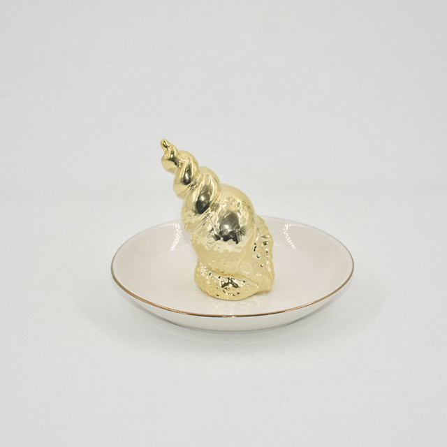 Style à la mode décor à la maison cadeau bijoux plateau d'affichage cadeau de mariage porte-bague en céramique plateau de bibelot personnalisé