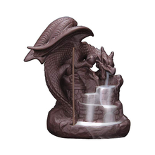 Brûleur d'encens à contre-courant de Dragon en céramique Brûleur d'encens à contre-courant en céramique à contre-courant de Smog de Dragon