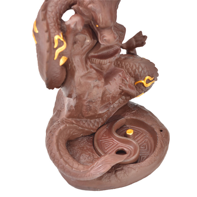 Fil douille d'encens cascade en céramique reflux encens dominateur broche nuage en céramique Dragon reflux brûleur d'encens