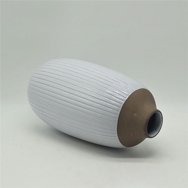 Décoration d'ameublement de table Vase en céramique décoration de bureau polyédrose décoration de bureau gris blanc cuboïde Vase en céramique