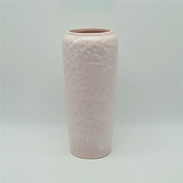 Décoration d'ameublement de table Vase en céramique décoration de bureau polyédrose rose grand type Vase en céramique