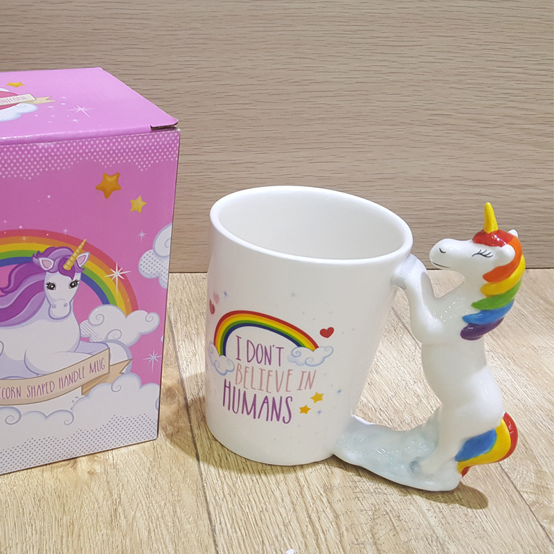 Tasse à café en céramique avec guidon Animal Unicorn