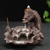Fil douille d'encens cascade en céramique Reflux encens petit dragon en céramique brûleur d'encens à reflux