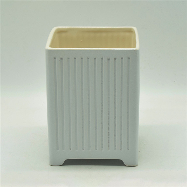 Support en fer noir Support à quatre pattes Diverses images de personnages Pot de fleurs en céramique Pot de fleurs Grand carré Pot de fleurs en céramique à quatre petites jambes