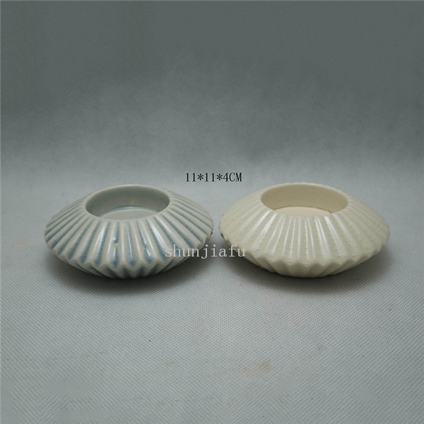 Stand Case Décoration de la maison Bougeoir de style cylindre blanc mat