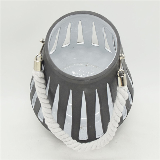 Lanterne ouragan évidant en céramique