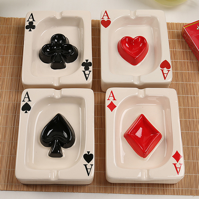 Cendrier en céramique | Carte Ace of Hearts