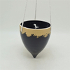 Pots de fleurs en céramique noire de conicité directement vendus par les fabricants Pot de fleur en céramique de type suspension