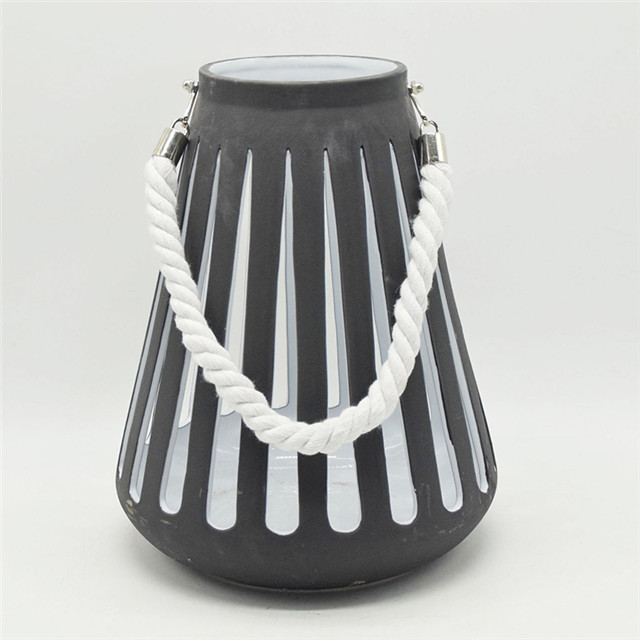 Lanterne ouragan évidant en céramique