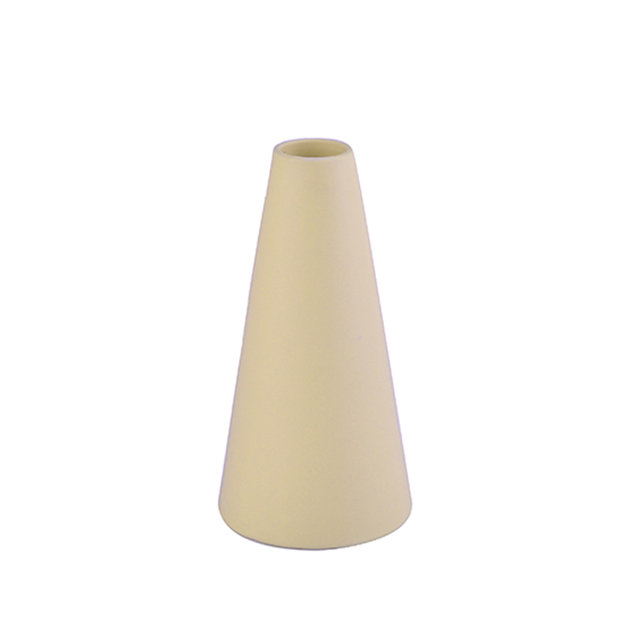 Décoration d'ameublement Vase en céramique de table Décoration de bureau Vase en céramique jaune polyédrose