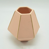 Décoration d'ameublement Vase en céramique de table Décoration de bureau Vase en céramique rose polyédrose