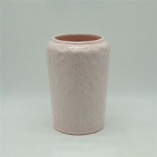 Décoration d'ameublement de table Vase en céramique décoration de bureau polyédrose vase en céramique cuboïde rose