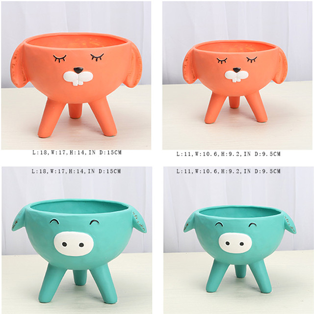 Pot de fleurs en céramique Expression Pot de fleurs en céramique verte à trois pattes