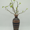 Vase en céramique de couleur or noir de style de rugby de points blancs de style moderne