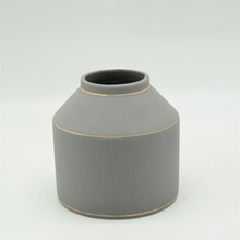 Style moderne à pois blancs de style rugby gris doré grand type vase en céramique