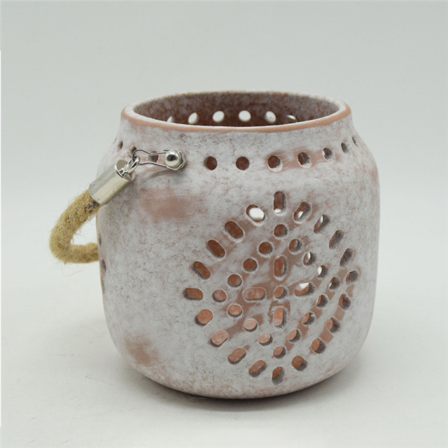 Star éclairage Style d'horloge meilleure vente nouvelle couleur cylindre en céramique évidant le style de moulin à vent évidant la lanterne d'ouragan