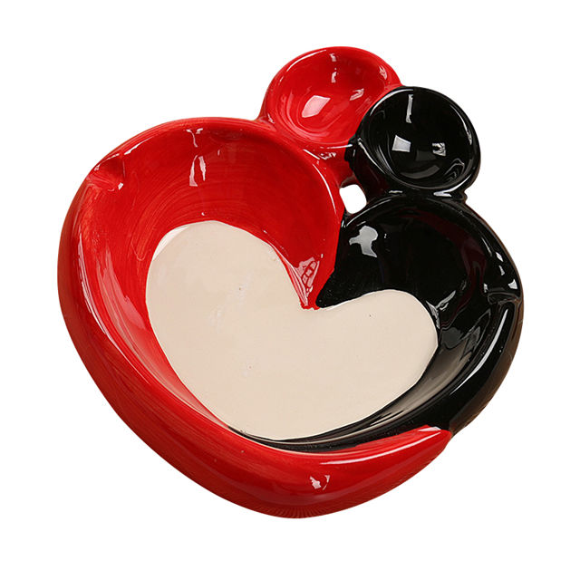 Cendrier en céramique | Cendrier en céramique Ace Of Hearts Card Heart to Heart