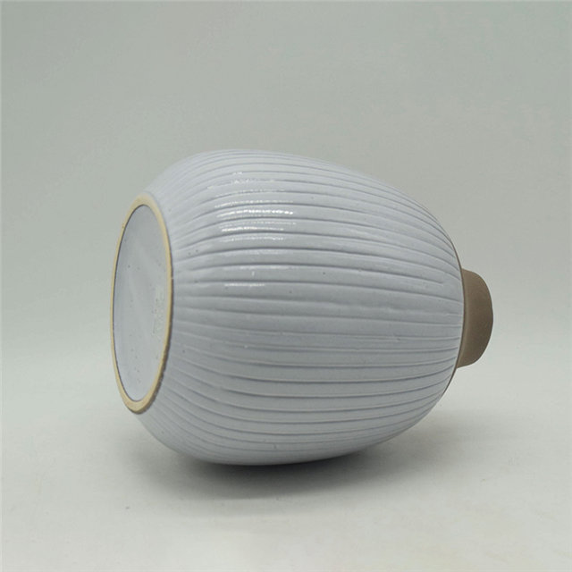 Décoration d'ameublement de table Vase en céramique décoration de bureau polyédrose décoration de bureau gris blanc Vase en céramique
