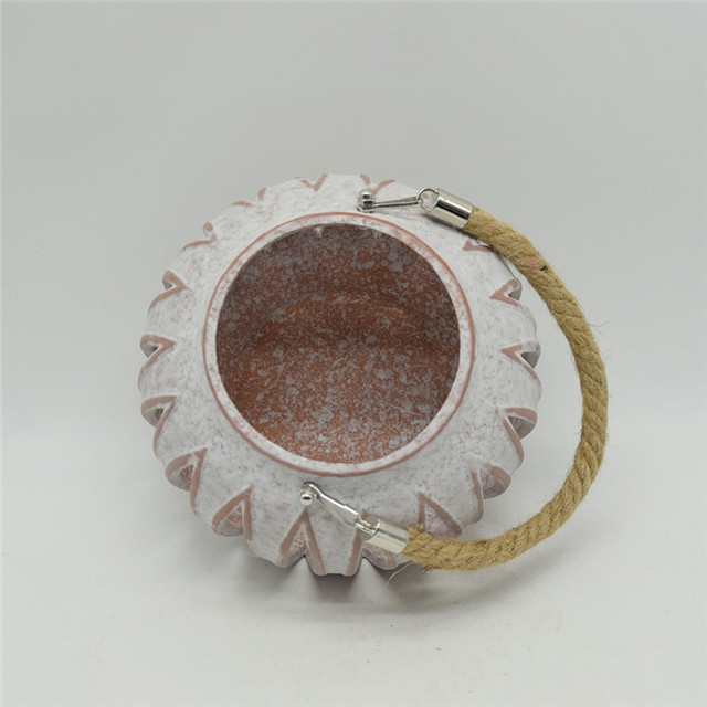 Décoration de la maison extérieure Meilleure vente de nouvelle suspension de couleur citrouille en céramique évidée lanterne