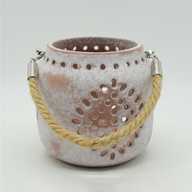 Star éclairage Style d'horloge meilleure vente nouvelle couleur cylindre en céramique évidant le style de moulin à vent évidant la lanterne d'ouragan