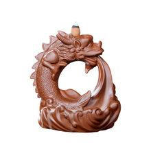 Fil encens douille en céramique cascade reflux encens dragons pulvériser de l'eau en céramique à doigts Citron Dragon reflux brûleur d'encens