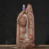 Ameublement décorer Statue en céramique doré petit bouddha en céramique à reflux brûleur d'encens