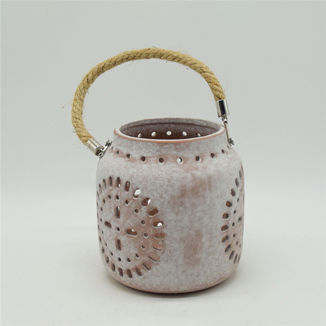 Star éclairage Style d'horloge meilleure vente nouvelle couleur cylindre en céramique évidant le style de moulin à vent évidant la lanterne d'ouragan