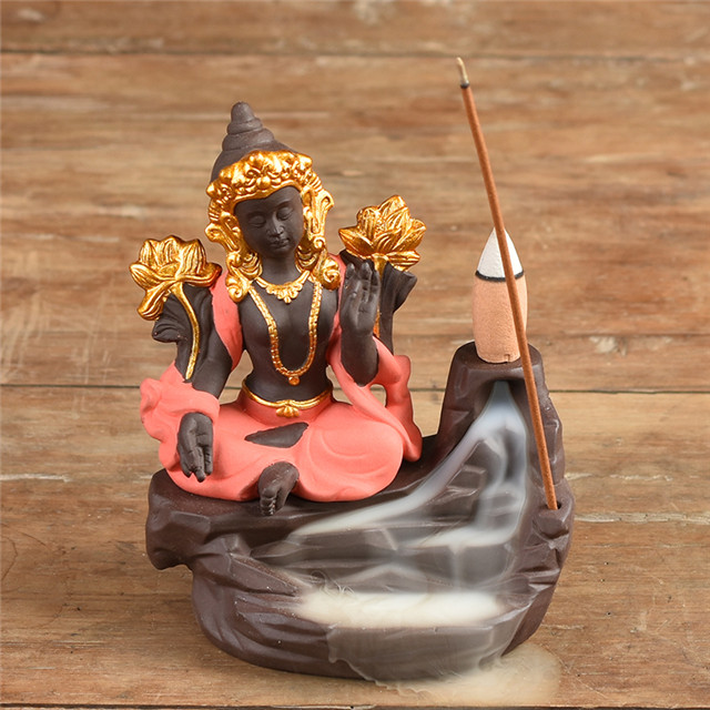 Ameublement Décorer Statue En Céramique Déesse En Céramique De Refoulement Brûleur D'encens