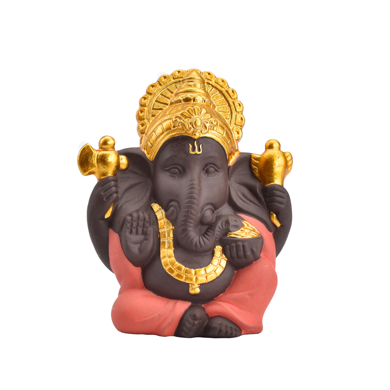 Couleur différente de cadeau de mariage de décor à la maison d'OEM Choisissez la statue en céramique d'or de Ganesha