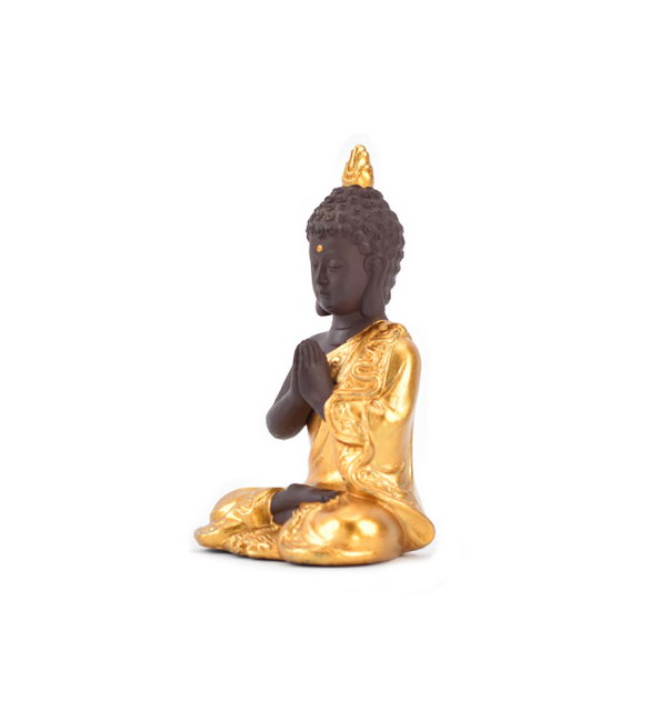 Or entier décor à la maison cadeau de mariage couleur différente choisir Figurine Guanyin Statue de Bouddha en céramique dorée