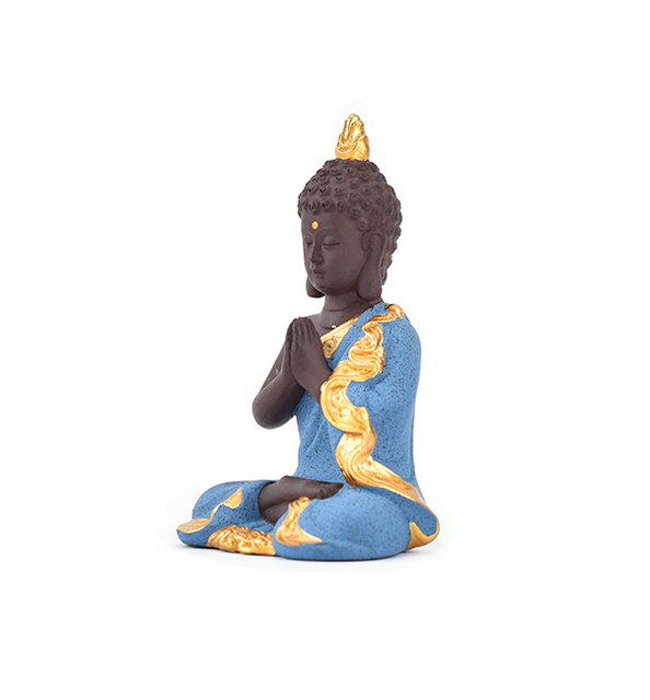Vente chaude décor à la maison cadeau de mariage couleur différente choisir Guanyin Figurine statue de bouddha en céramique dorée